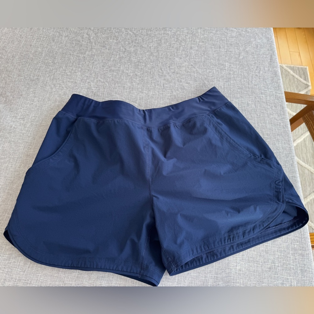 Lands' End Women's Deep Blue Athletic Shorts
